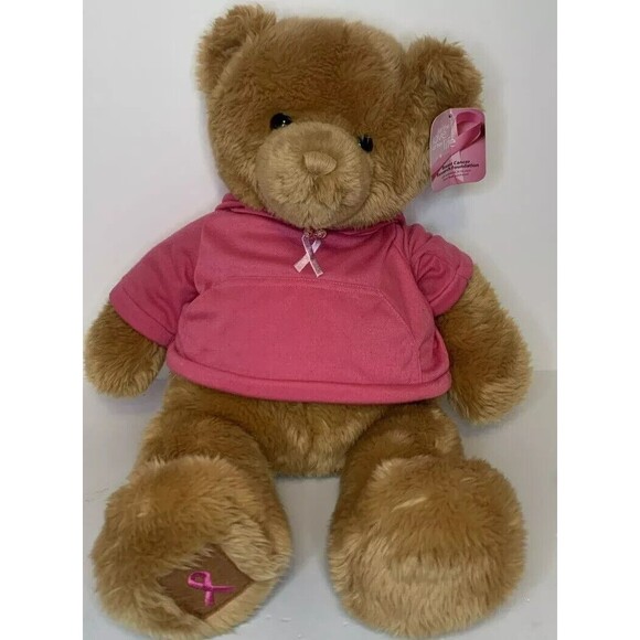 Breast Cancer Awareness Teddy Bear Plush 20 Inches Pink Ribbon  Gund Macy's M1 - Picture 1 of 7
